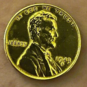 3/$12 24k gold plated 1943-s WW2 Lincoln steel cent penny